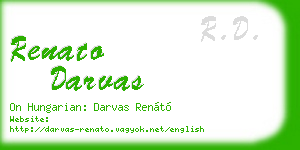 renato darvas business card
